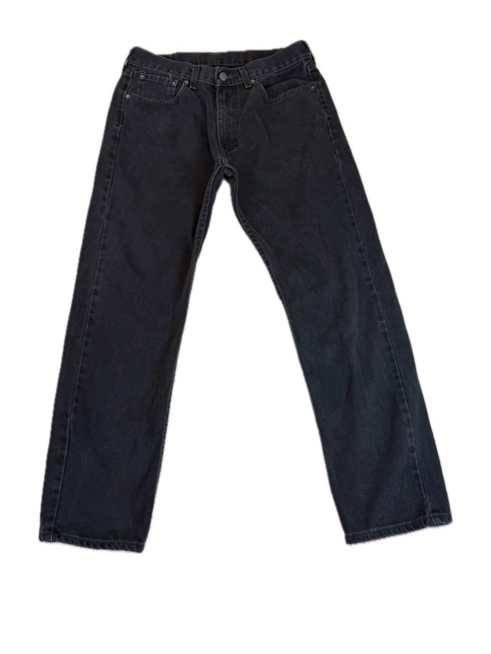 Levi's 505 Mens Jeans 33x32 Black Regular Fit Straight Leg 5 Pocket Red Tag Logo
